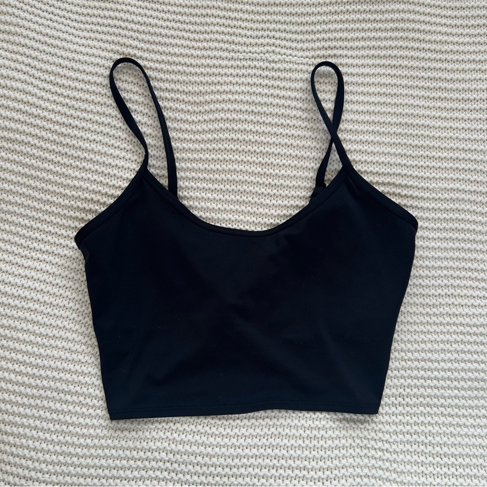 PINK Victoria Secret Black Sports Bra or Cropped Shirt with Twist Back